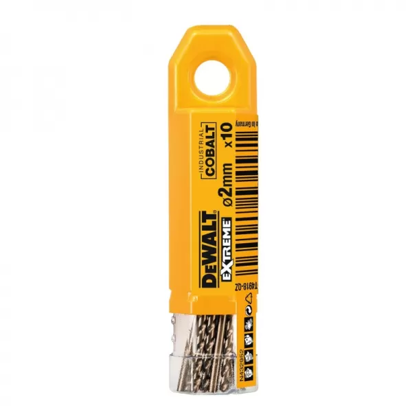 Vrták do kovu HSS-E COBALT 2×49mm (10ks) DeWALT DT4918