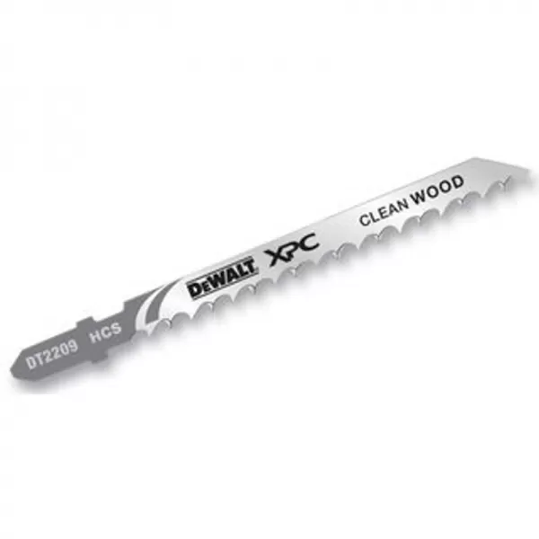 Pilový plátek na dřevo a plasty do 60mm čistý řez pro přímočaré pily 100mm 5ks DeWALT DT2209