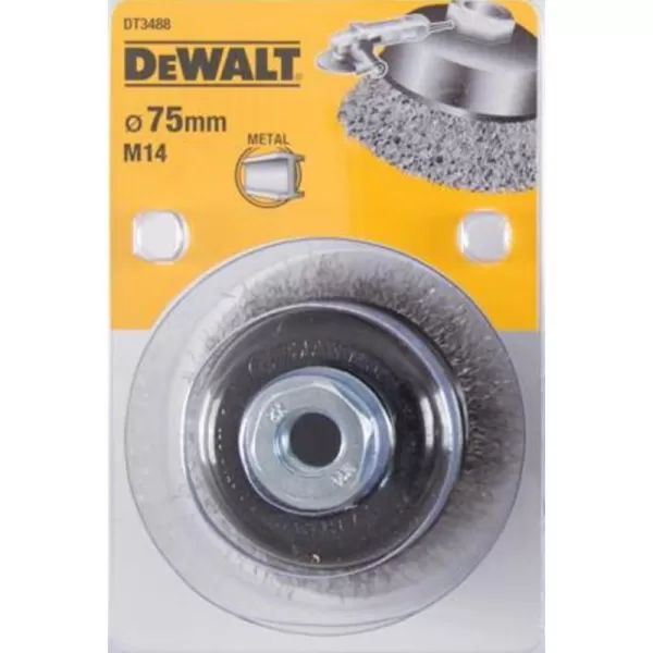 Drátěný kartáč talířový vlnité dráty délka 23mm průměr 75mm pro úhlové brusky DeWALT DT3488