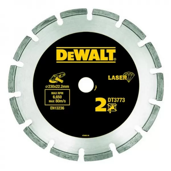 Dia kotouč Laser 2 na abrazivní materiály a beton 230x22,2mm DeWALT DT3773