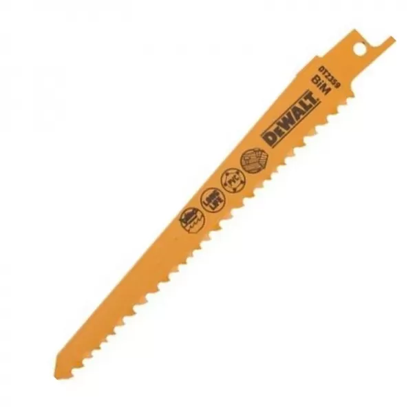 Pilový plátek na dřevo s hřebíky rychlý řez pro mečové pily 152mm 5ks DeWALT DT2359