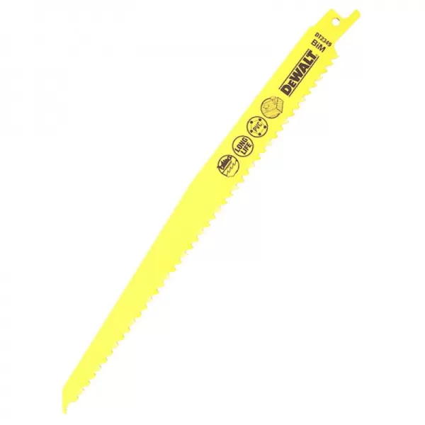 Pilový plátek demoliční na dřevo s hřebíky rychlý řez pro mečové pily 228mm 5ks DeWALT DT2349
