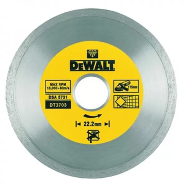 Dia kotouč profi ze slinutých karbidů pro suché řezání 115mm DeWALT DT3703