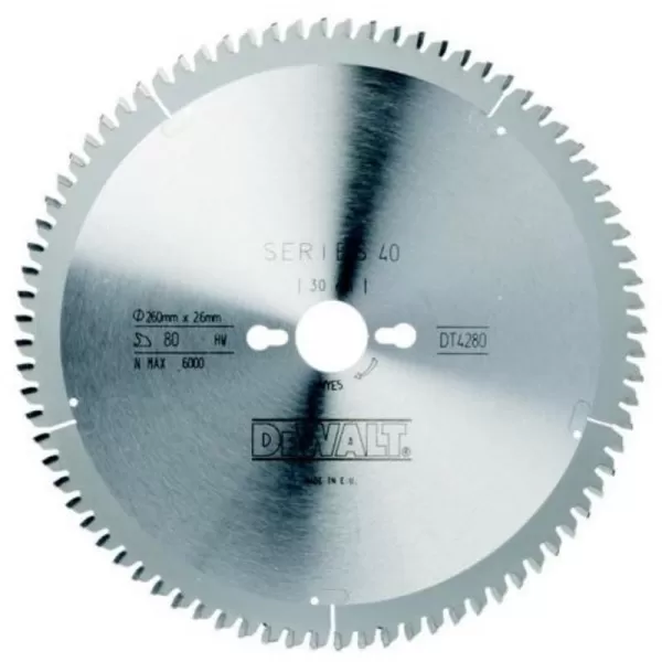 Pilový kotouč 260x30mm 80z TCG -5° DeWALT DT4280