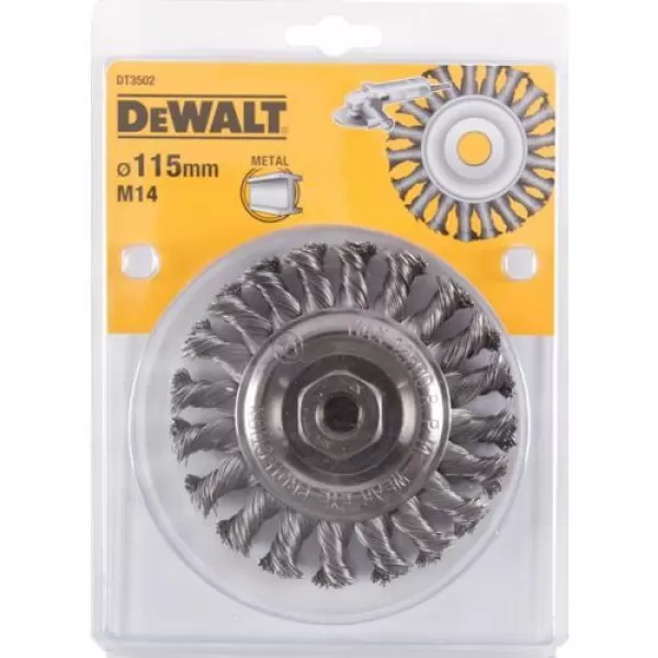 Drátěný kartáč kroucené uzly délka 22mm průměr 115mm pro stolní brusky DeWALT DT3502