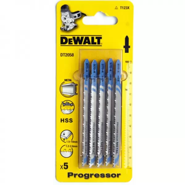 Pilový plátek Progressor pro přímočarou pilu 100mm 5ks DeWALT DT2058