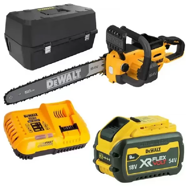 Aku řetězová pila 50 cm FLEXVOLT 54V 1x9,0Ah kufr pilník DeWALT DCMCS575X1