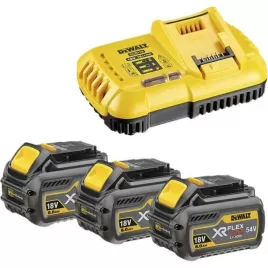 Set 3x akumulátor DCB546 FLEXVOLT 18/54 V - 6,0 Ah + nabíječka DeWALT DCB118T3