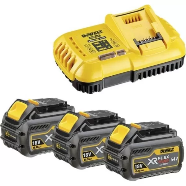 Set 3x akumulátor DCB546 FLEXVOLT 18/54 V - 6,0 Ah + nabíječka DeWALT DCB118T3