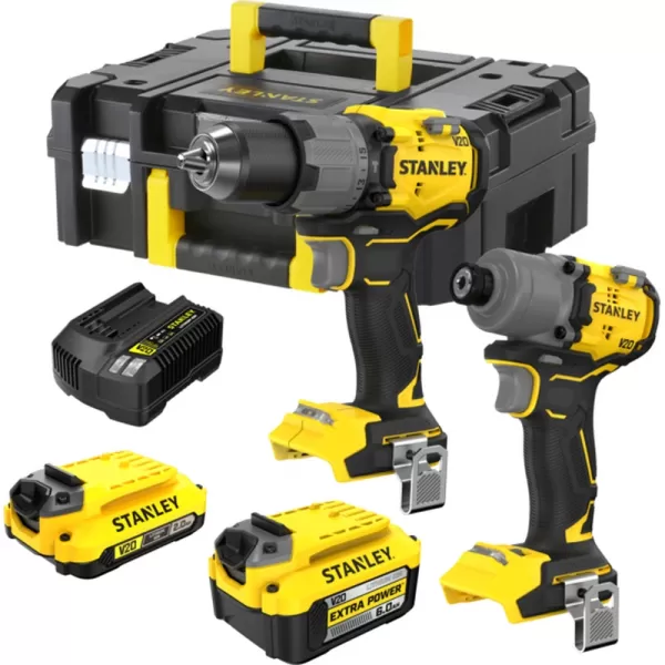 Kombo sada aku nářadí V20 18V 1x2,0 Ah + 1x6,0 Ah Stanley FatMax SFMCK211RDT