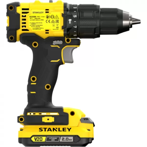 Aku vrtačka s přiklepem V20 18V 2x2,0 Ah Stanley FatMax SFMCD712D2A