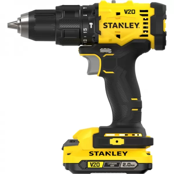 Aku vrtačka s přiklepem V20 18V 1x2,0 Ah + 50ks sada a brašna Stanley FatMax SFMCD712DSA