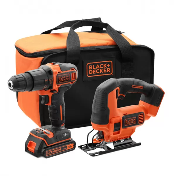 Kombo sada nářadí 18V 1x1,5Ah v měkké brašně Black&Decker BCK22S1S