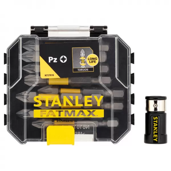 10dílná sada 50 mm torzních bitů PZ s držákem bitů Stanley STA88565