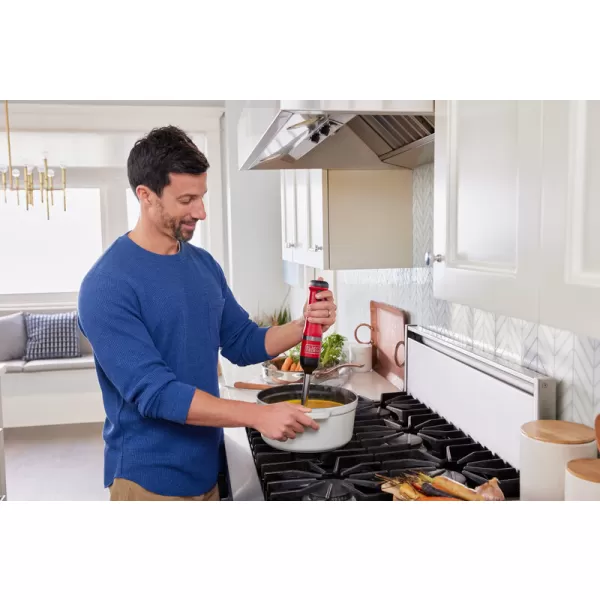 Aku tyčový mixér 7,2V 1x2,0Ah + šlehač - červený Black&Decker BCKM1012KR