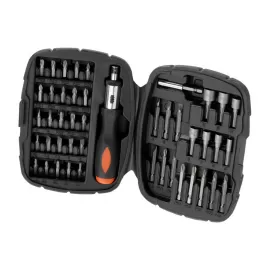 Sada 45ks bitů a nástrčných klíčů s ráčnovým šroubovákem Black&Decker A7039