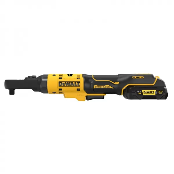 Aku ráčna s 1/4’’+ 3/8” čtvercovou výměnnou hlavou a s 1/4” Hex výměnnou hlavou 12V 2x3,0Ah DeWALT DCF500L2G