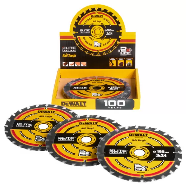 Pilový kotouč ELITE 10ks 165x20mm 24 zubů, promo balení DeWALT DT10400