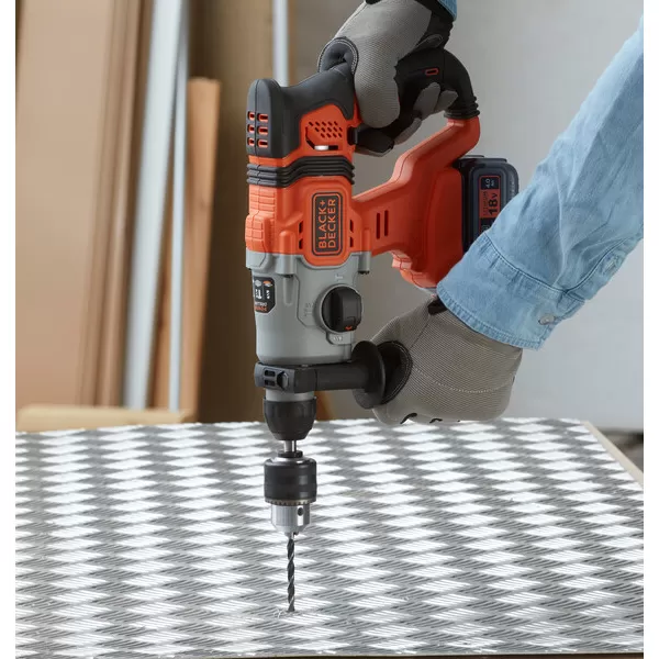 Aku kombinované kladivo 18V 1x4,0Ah v kufru Black&Decker BCD900M1K