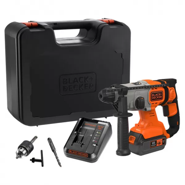 Aku kombinované kladivo 18V 1x4,0Ah v kufru Black&Decker BCD900M1K