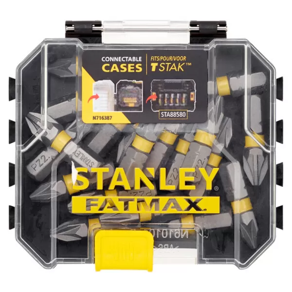 20dílná sada 25 mm bitů pro rázové utahováky PZ2 Stanley STA88568