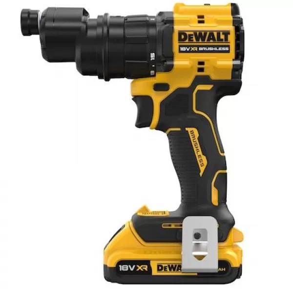 Aku bezuhlíková vícehlavá vrtačka 18V 2x2,0 Ah DeWALT DCD803D2T+ 85-dílná sada bitů a vrtáků DT70762