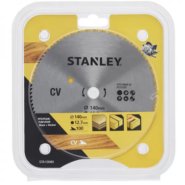 Pilový kotouč pro příčné řezy 140 x 12,7 mm, 100 zubů Stanley STA10080