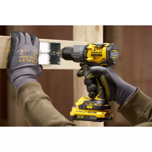 Aku bezuhlíková vrtačka s příklepem V20 18V 2x2,0Ah Stanley FatMax SFMCD726D2K