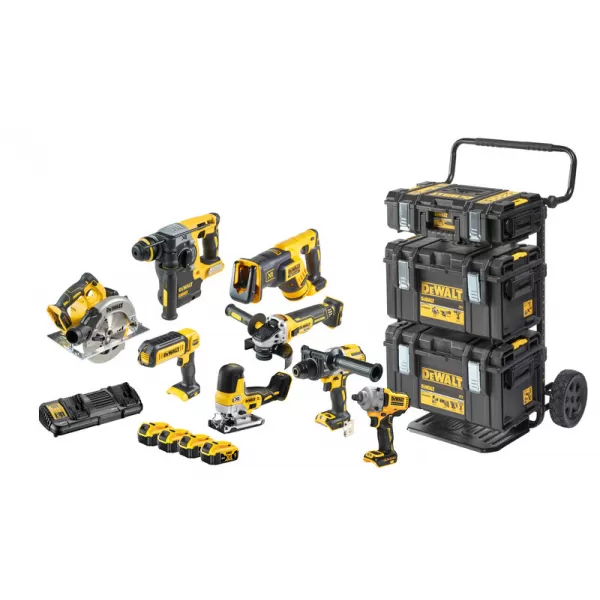 Aku bezuhlíková kombo sada nářadí 18V 4x5,0 Ah XR DeWALT DCK856P4