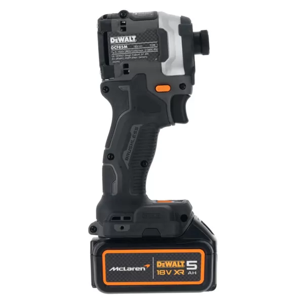 Aku rázový utahovák 1/4" 18V/2x5,0Ah limitovaná edice McLaren DeWALT DCF85MP2T