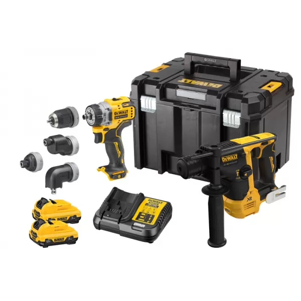 Aku bezuhlíková kombo sada nářadí 12V 2x3,0 Ah XR DeWALT DCK2101L2T