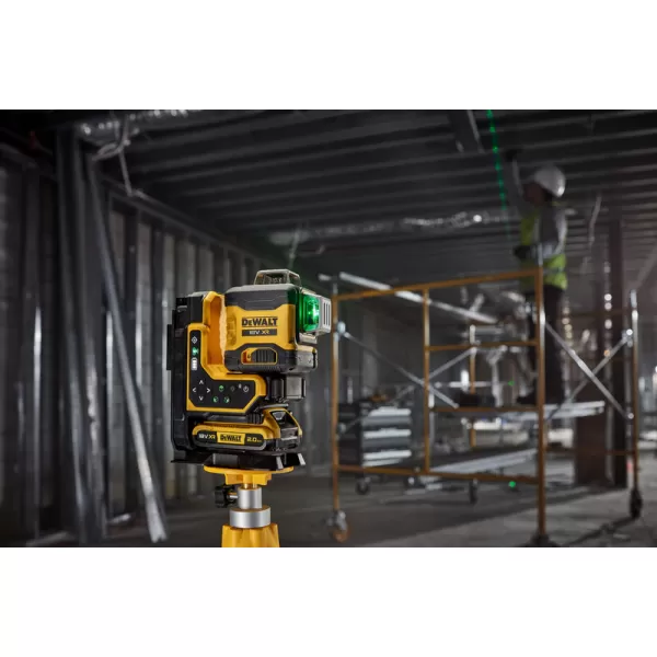 Aku multiline laser zelený 3x360° s dálkovým ovládáním 18V 1x2,0Ah DeWALT DCLE34035D1