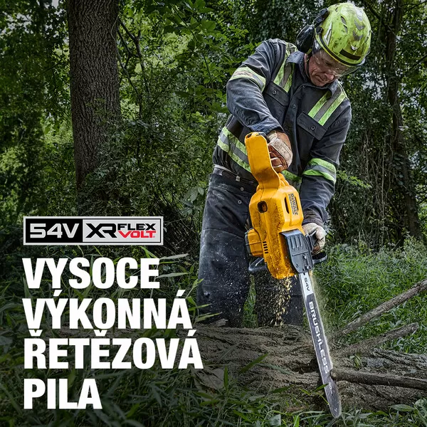 Aku řetězová pila 45 cm FLEXVOLT 54V 1x9,0Ah kufr DeWALT DCMCS574X1