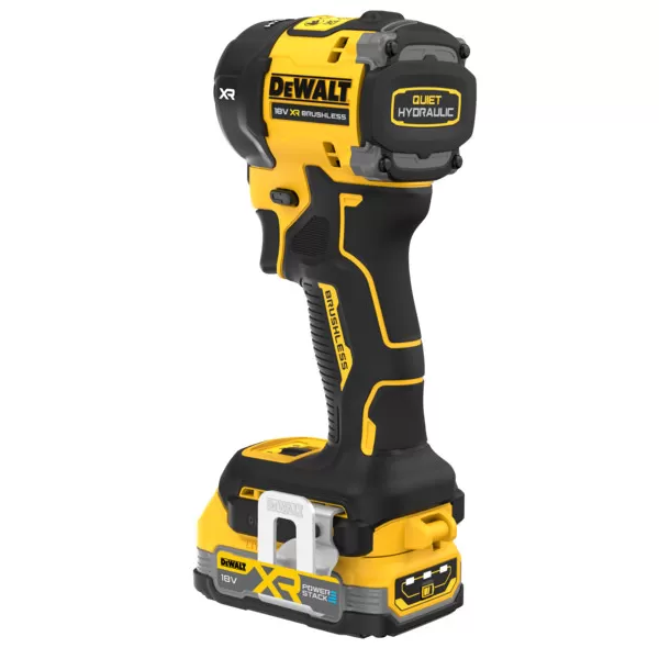 Aku bezuhlíkový hydraulický utahovák 1/4" 18V 2x1,7 Ah DeWALT POWERSTACK DCF870E2T