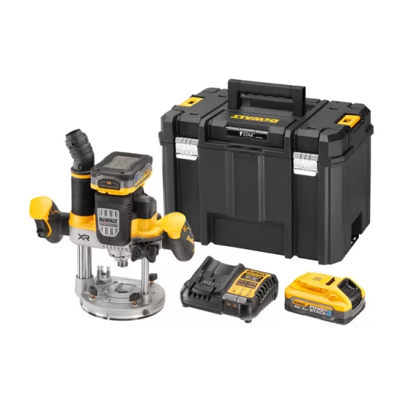 Aku bezuhlíková horní frézka 70mm 18V 2x5,0 Ah DeWALT POWERSTACK DCW620H2