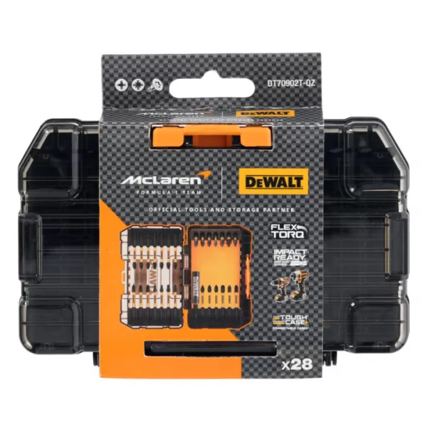 28dílná sada příslušenství FLEXTORQ v pouzdře Tough Case edice McLaren DeWALT DT70902T
