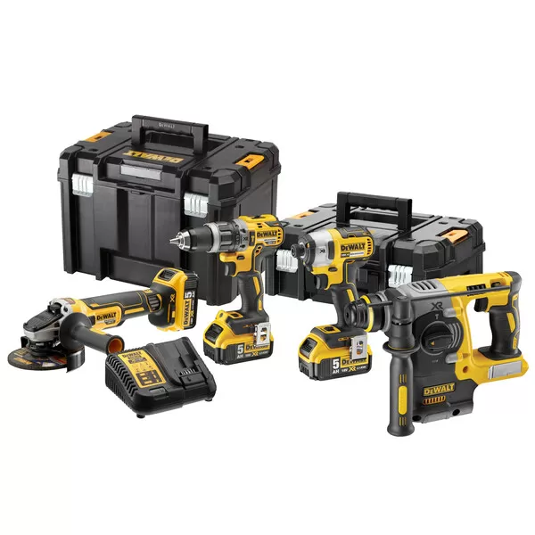 Aku bezuhlíková kombo sada nářadí 18V 3x5,0 Ah XR DeWALT DCK422P3T